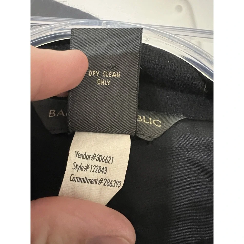Banana Republic Black Wool Peacoat Coat Mens  Large
